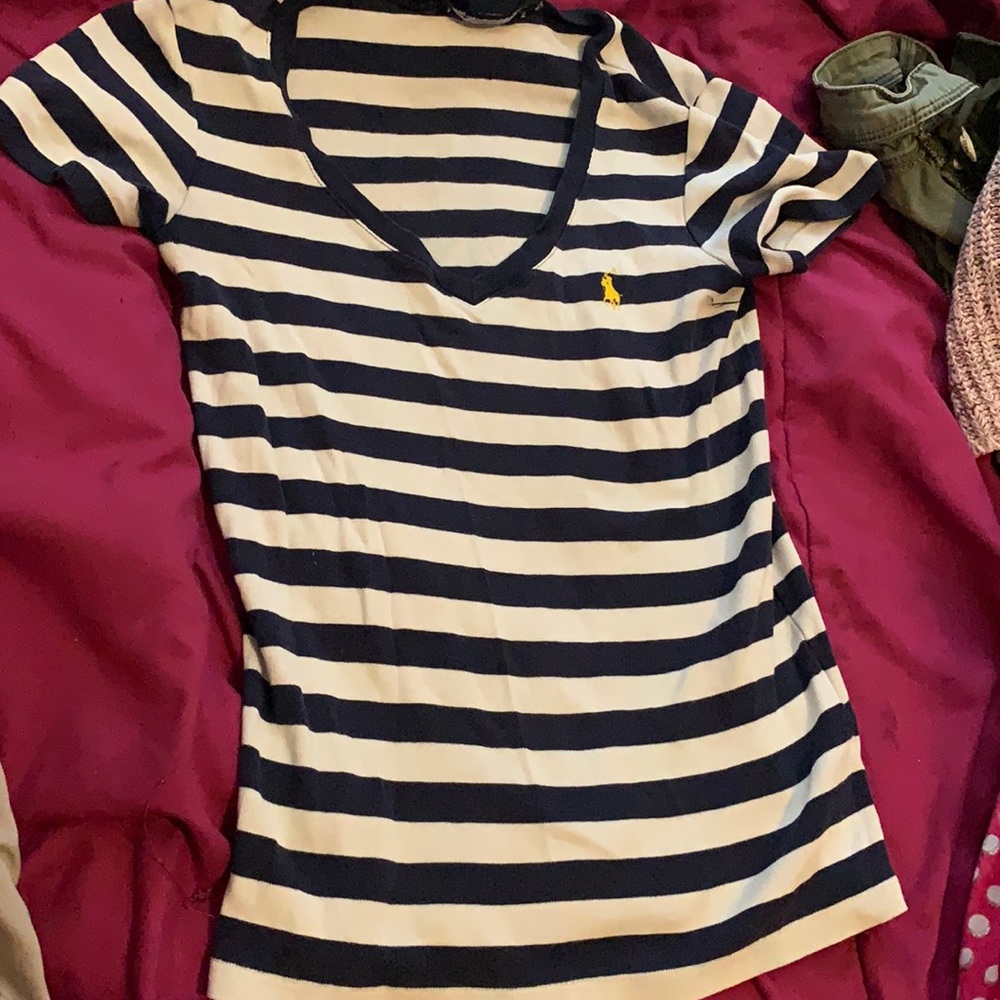 Polo shirt (Blue and white )